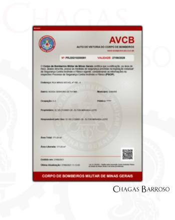 AVCB LOJA DE EMBALAGENS SABARÁ - MG